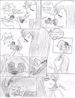 drawing vore comic monochrome kiki shrunken_man snake_girl
