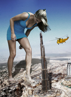 giantess crush mega blonde barefoot helicopter burj_khalifa looking_down cruel bobbob adrianna adrianna_daniels leaning_forward stepping