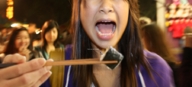 giantess collage micro vore asian unknown_artist shrunken_men hand unaware food