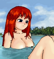 breasts gentle giantess nude ocean island red_hair cloclo2 men