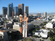 breasts giantess collage city mega blonde high_heels helicopter smiling wonderslug dress people giantesses vehicles los_angeles short_dress long_skirt alyson_and_amanda_michalka