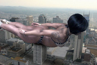 giantess collage city mega butt swimsuit planking