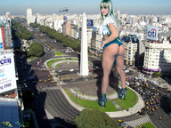 giantess collage city blonde butt swimsuit high_heels traffic helicopter beregous juju_panicat
