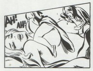 breasts drawing monochrome anime lesbians shrunken_woman