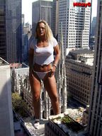 breasts giantess collage panties blonde glasses skyscrapers mikeyg