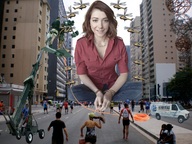 giantess collage city helicopter jeans sitting media alyson_hannigan bracelet pedestrians