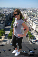 giantess collage city traffic brunette smiling sunglasses sneakers athletic