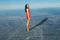 giantess city mega long_hair destruction high_heels brunette dress adriana_lima helicopter_point_of_view encolhido