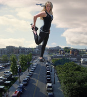 giantess collage city helicopter wonderslug sneakers athletic stretching hilary_duff eye_contact vehicle_crush