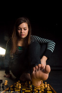 giantess feet brunette chess photograph