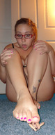 crush collage feet clothed barefoot cleavage glasses domination shrunken_men hand legs pinned pedicure tattoo manicure