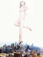 giantess crush feet city mega destruction high_heels asian