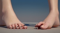 giantess crush sakura barefoot blood foot_crush pedicure ankles running_away kitten_lily tiny_mk digital_render
