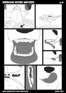 drawing vore furry anthro comic monochrome barefoot unaware shrunken_man hiding under_foot raik