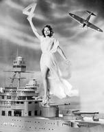 giantess monochrome high_heels airplane navy vintage ships