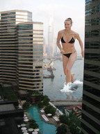giantess collage feet city blonde swimsuit beach water wonderslug yvonne_strahovski