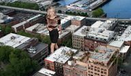 giantess collage blonde water traffic wonderslug rings top black_skirt rooftop yvonne_strahovski leopard_print