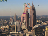 giantess collage vore city blonde butt handheld airplane beregous holding_airplane