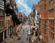 giantess crush collage feet city blood gore photograph uncaring