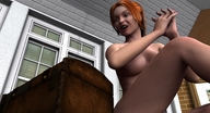 nude shrunken_woman entrapment series digital_render