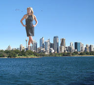 giantess collage city blonde wonderslug dress sydney aircraft australia