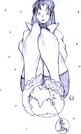 drawing giantess earth giga space monochrome planet multiple_sizes socks nylons giantesses cosmic_giantess