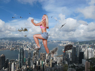 giantess crush feet mega blonde destruction high_heels helicopter military hand legs airplane jenni_czech