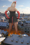 giantess collage city blonde fire e10 snow birds jenni_czech devil_costume flames rooftop