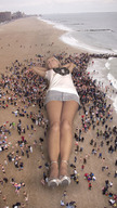 gentle giantess feet sleeping blonde beach high_heels unaware e10 crowds jenni_czech