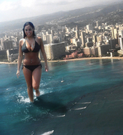 giantess collage city swimsuit ocean boats