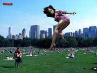giantess collage city mega high_heels pose park legs dark_skin bystanders