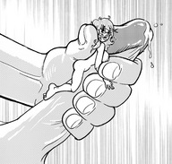 drawing nude masturbation monochrome penis shrunken_woman huge_penis