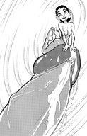 breasts drawing nude monochrome penis shrunken_woman sperm riding huge_penis