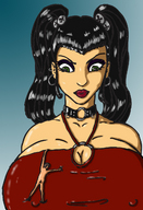 drawing color anime huge_breasts shrunken_men
