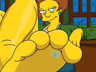 drawing feet color barefoot simpsons funny shrunken_man point_of_view taped_down edna principal_skinner mrs.krabapple