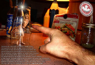 collage story shrunken_woman point desk