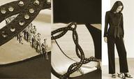 feet monochrome black_hair high_heels shoes military classic