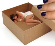 collage finger scared shrunken_woman captured box purple_nails